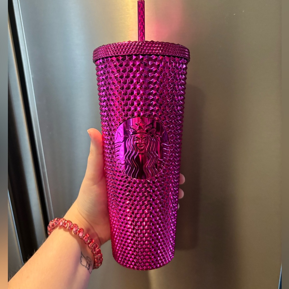 Hot pink Starbucks tumbler